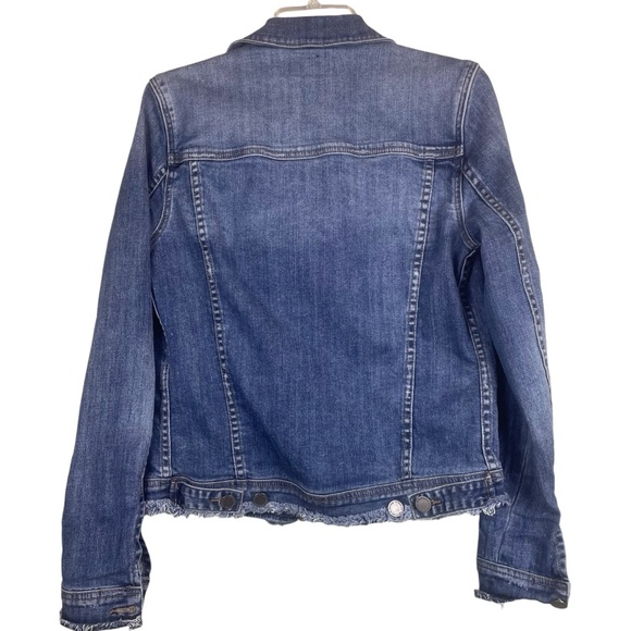 Articles of Society Blue Jean Denim Frayed Edge Jacket Sz Medium - Picture 3 of 14